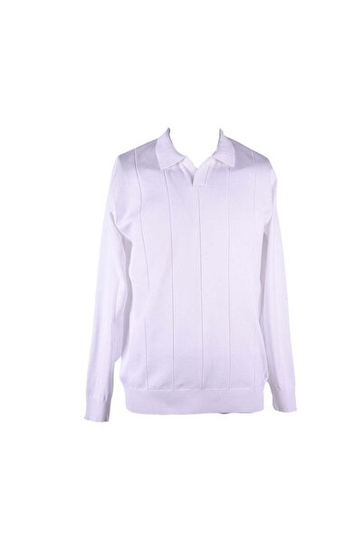 trender 26Kss3000108 White Men's Sweater 1009