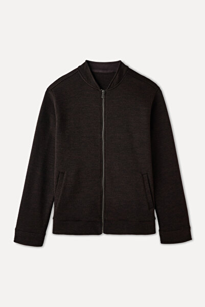 Mudo Wool Blend Zip-Up Casual Jacket