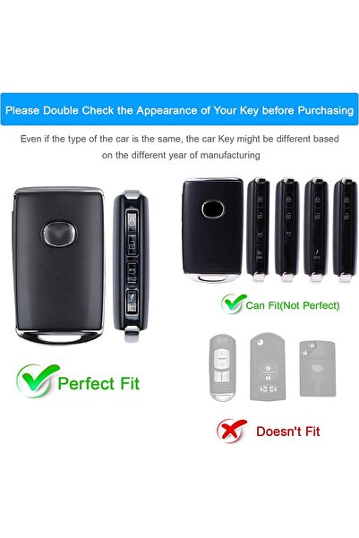 Generic Koaudb Silicone Key Fob Cover Compatible with 2019-2025 Mazda 4 Buttons - 2 Pack