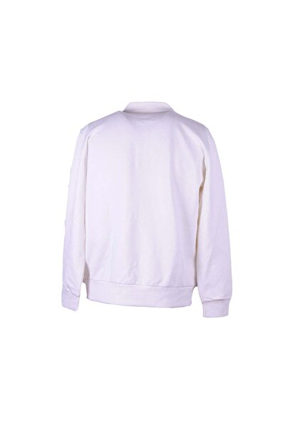 trender Double Face Collared Ecru Men's Sweatshirt 1117