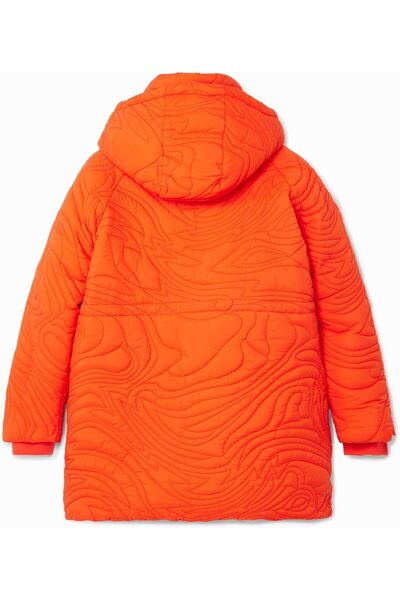 Desi Women Woven Padded Long Coat