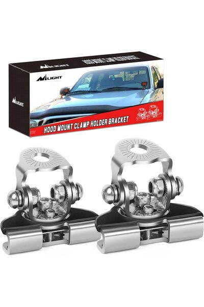 Nilight حاملات تثبيت شريط الإضاءة LED، عبوة من قطعتين من مشبك غطاء عالمي قابل...