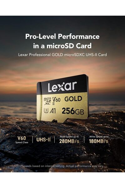 Lexar Gold microSDXC UHS-II 256GB (LMSGOLD256G-BNNNG)