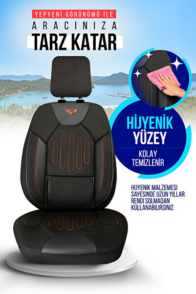 Panda Kılıf Panda Vibe Series Linen Fabric Car Seat Cover - Full Set