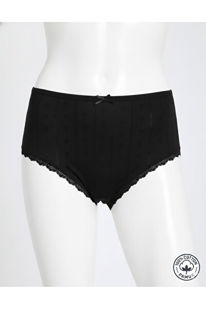 Altınay Luxury Lace Jacquard 100% Cotton 2-Piece Women's White Bato Panties Jak2A