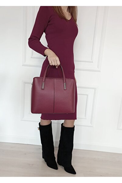 SOFILINE Large burgundy bag made of genuine leather B-8922 M6