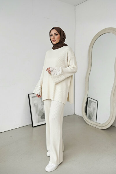 NEWCO κοτλέ Yan άνοιγμα Ισπανικό Σετ Πλεκτό Κοστούμι με μανίκια