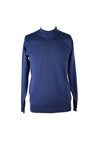 trender Half Fisherman Men's Indigo Men's Sweater Ysn02