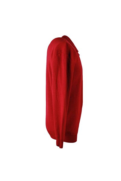 trender Zippered Polo Burgundy Men's Sweater Mmt02