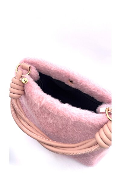 SİNİSA BAG Women's Plush Detailed Handbag and Crossbody Shoulder Bag