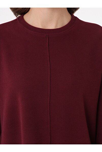 Benin Φούτερ oversized με λεπτομέρεια ραφής - Βουργουνδία -