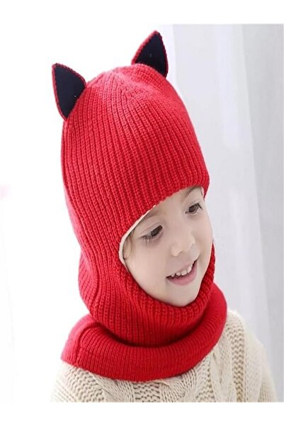 Generic Winter hat for toddlers and babies, lined with wool, suitable for girls and boys, head scarf