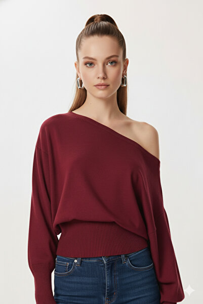 fiolin Off Shoulder Knitwear Sweater