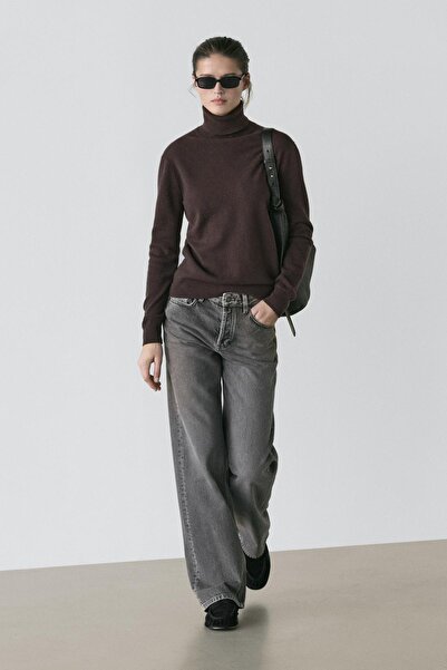 Massimo Dutti Orta bel geniş paça jean