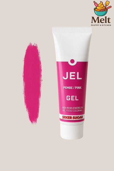 MELT PASTRY&KITCHEN ŞEKER & SUGAR Pembe Jel Gıda Boyası 100 gr.