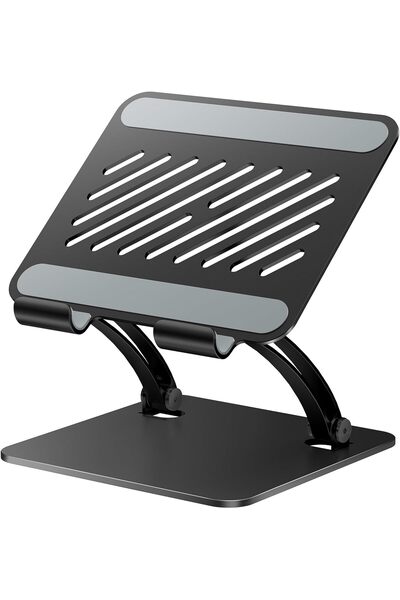 tounee Dual-Rod Adjustable Aluminum Tablet Stand (4.7-16.5 in, Black)