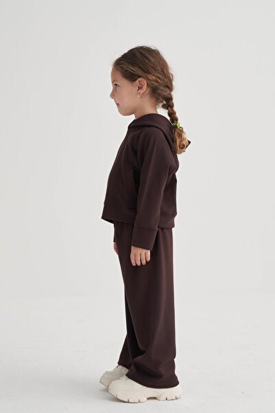 Cigit Modal Bol Paça Suit 2-7 Years Old Brown