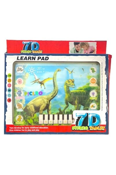 Toy Toy Toy Tabletă educațională pentru limba engleză cu dinozauri 7D 25x2x22 cm