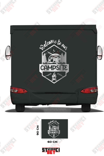 STİCKERCI BEY Camp Written Nature Visual Caravan Sticker Coating