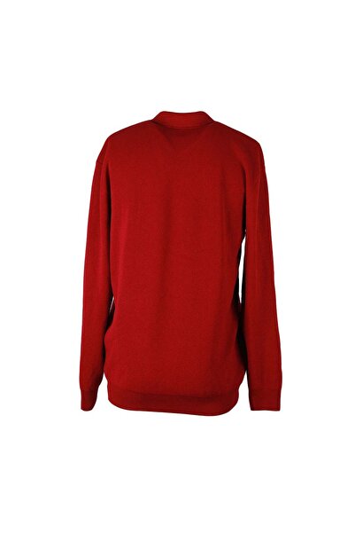 trender Zippered Polo Burgundy Men's Sweater Mmt02