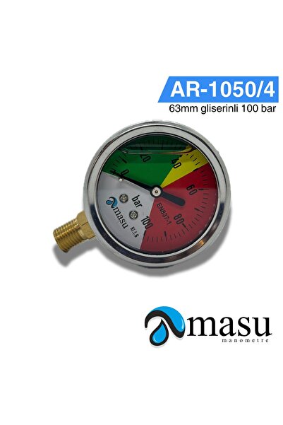 Arus MANOMETRE 63 MM 100 BAR GLİSERİNLİ