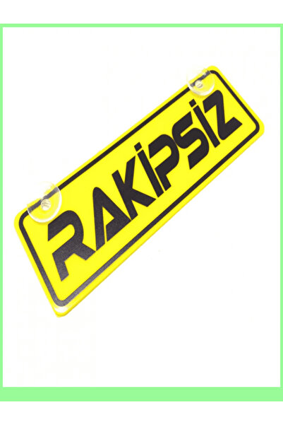 wonderlike Rakipsiz Yazılı Dekor plaka- Sarı Renk Araç İçi Cam Süsü ve Ofis A...