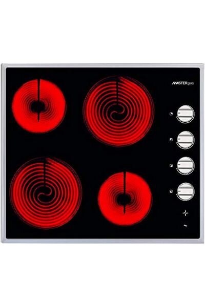 Master Gas H64CFX 60cm Ceramic Electric Cooktop - 4 Burners, Black