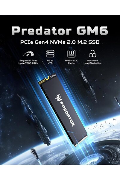 ACER Predator GM6 1TB M.2 NVMe PCIe 4.0 SSD (up to 7200MB/s)