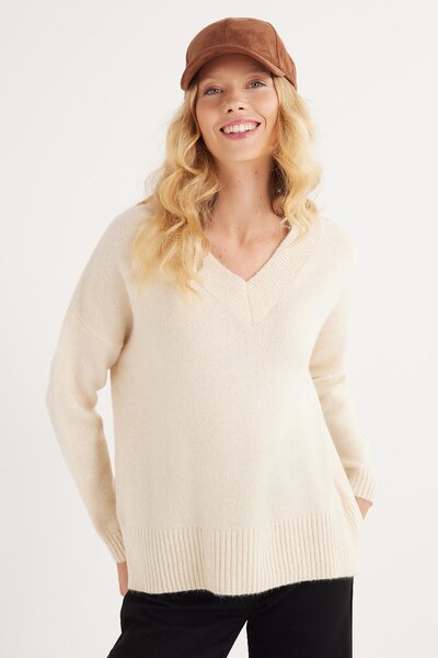 İKLİM LİFE V Yaka Triko Kazak