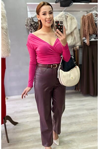 RENGARENK BOUTİQUE Deri Pantolon