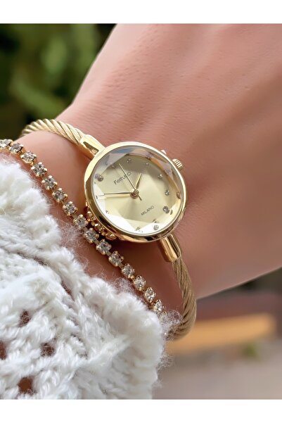 Ferrucci Steel Bracelet Cord Minimal Case Women's Wristwatch 3 Atm Water Resistant 2 Years Warranty