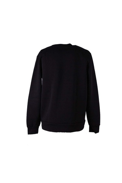 trender Üç İp Ş Fleece-Lined B Piped Black Men's Sweatshirt 5721