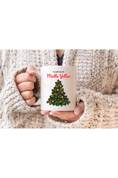 MODA New Year Christmas Themed Printed Gift Porcelain Mug