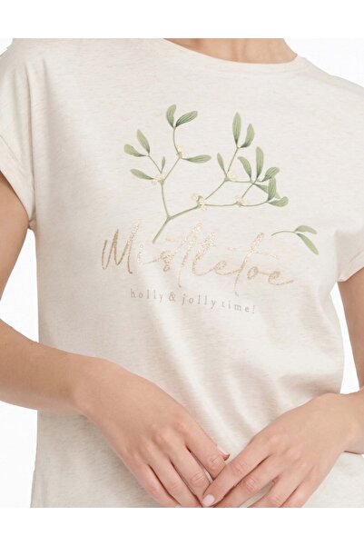 ESOTIQ Women's Classic Pajama Set 2-Piece T-Shirt & Slim Pants Plaid 100% Cotton Comfortable | Mallow