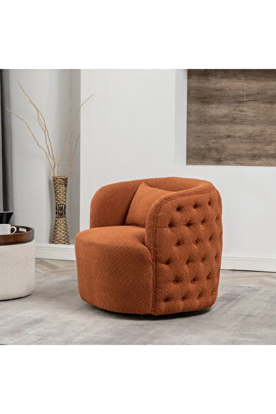 homejoyz كرسي ويسبر وينجز | قماش بوكليه – برتقالي صدئ