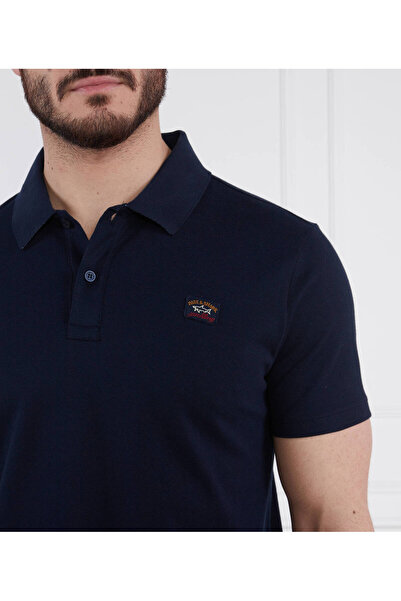 PAUL&SHARK MEN'S KNITTED POLOSHIRT C.WCOTTON