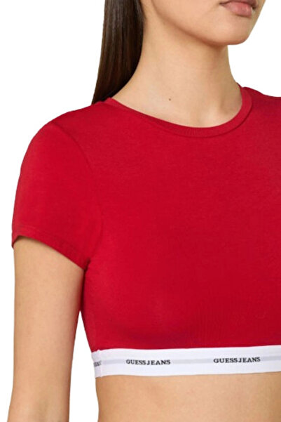 Guess Jeans Women Red Modal Blended Bralet W5Yz02Kbbu1-G585