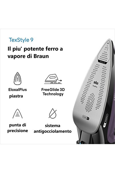 Braun Texstyle 9 Steam Iron SI9661VI - Purple