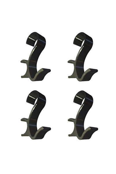 IMALDI PRO Set of 4 radiator towel hooks, 3D-printed black plastic, 22mm