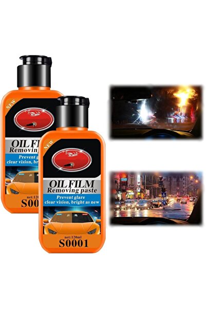 AZONEE Car Glass Oil Film Cleaner - 2 x 120ml Glass Film Removal Cream