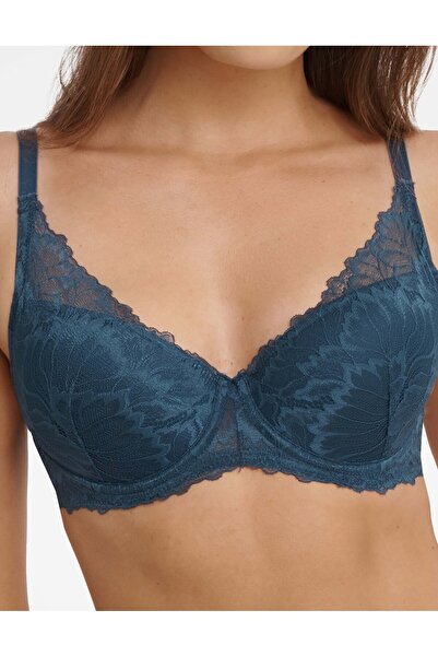 ESOTIQ Push-Up Bra Unedrwired Reinforced & Padded Floral Lace High Support | Gillian