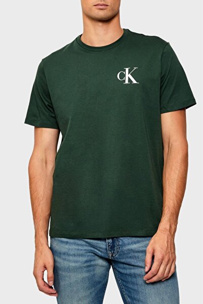 Calvin Klein Erkek Logolu Bisiklet Yaka T-shirt
