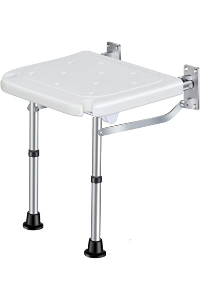 EACAM مقعد استحمام قابل للطي مثبت على الحائط - قابل للطي، ارتفاع قابل للتعديل...