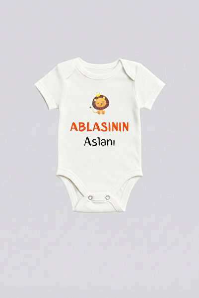 Ablasının Aslanı Yazılı Zıbın 100% Pamuklu