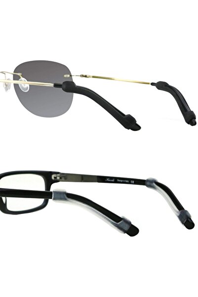 HALAMODO 4 أزواج من أكمام النظارات الناعمة المصنوعة من السيليكون ومضادة للانز...