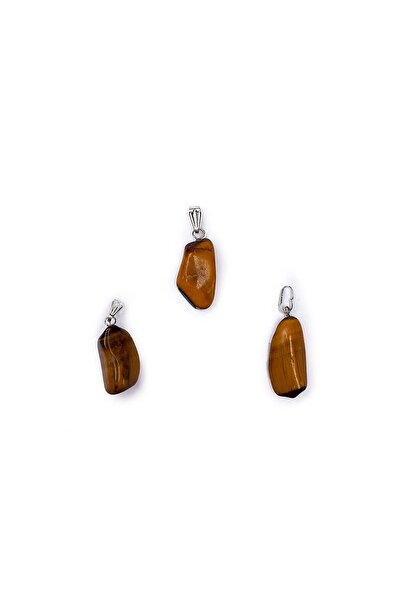 Mood Necklaces Tiger eye pendant - ± 1-2.5cm