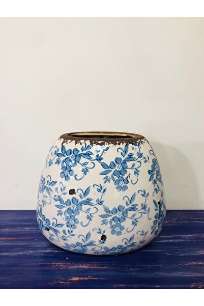 Store Çiçekli Dekoratif Seramik Vazo