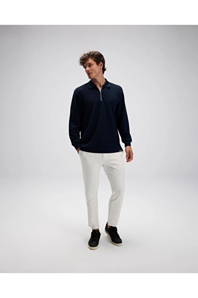 Ellesse EM601-NV Мъжка тъмносиня поло блуза с висока яка