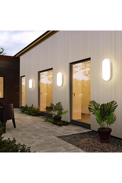 LEDIGANT Aplica LED 20W Oval Exterior, 6500k, alb