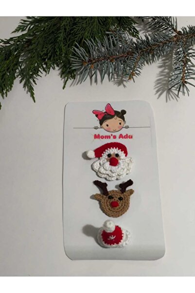 Momsada هدية مشبك بتصميم سانتا كلوز للأطفال والرضع بمناسبة عيد الميلاد ورأس ا...